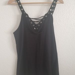 Torrid riveted black tank top
